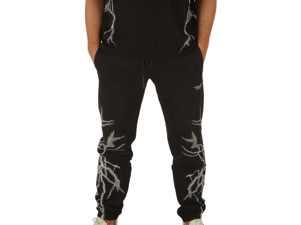 Phobia Archive Black Pant With Grey New Lightning homme PH00414GREY