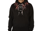 Phobia Archive Black Hoodie With Red Grey Lightning uomo 