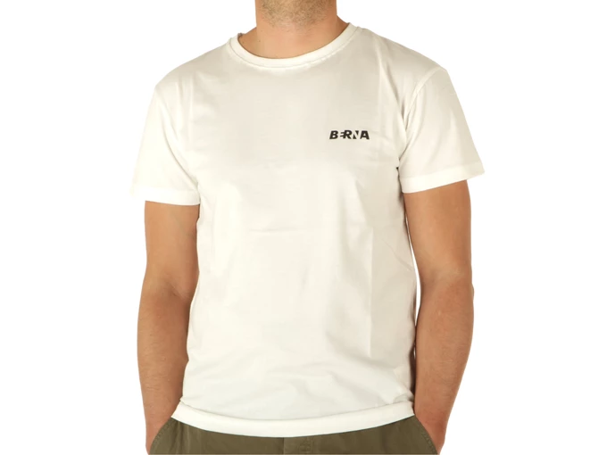 Berna T-Shirt Jersey Logo Panna homme 220042-128