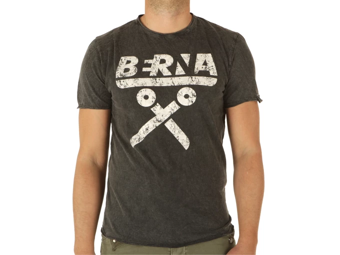 Berna T-Shirt Stond Stampa Sw Nero uomo  220064-1