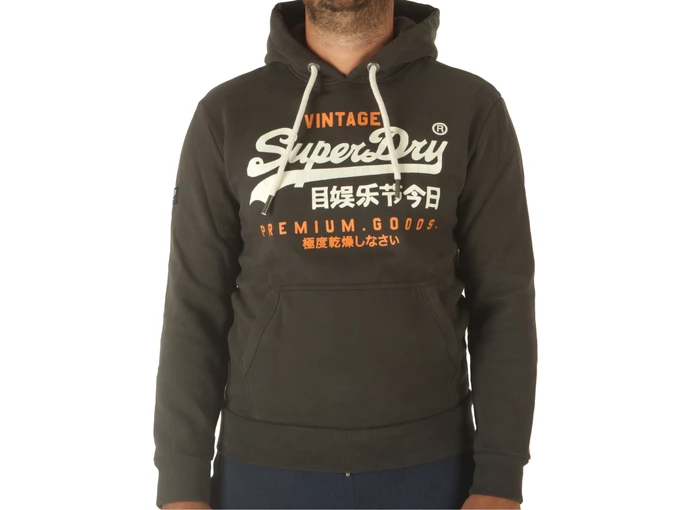Superdry Classic Vl Heritage Hoodie Washed Black man M2013126A AFB