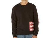 Alpha Industries Do not remove Sweater Black uomo  126340-03