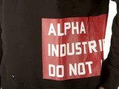 Alpha Industries Do not remove Sweater Black man 126340-03