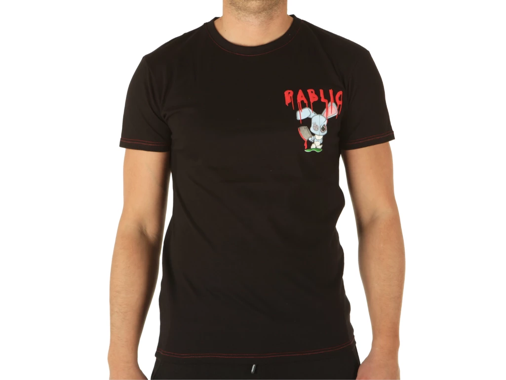 Pablic T-Shirt Stampa Coniglio Nero homme 223016-1