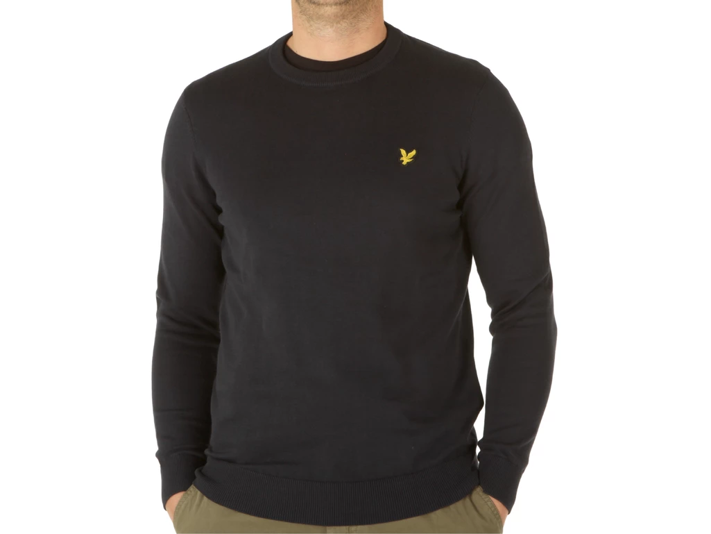 Lyle & Scott Crew Neck Cotton Jumper Dark Navy man KN821V Z271