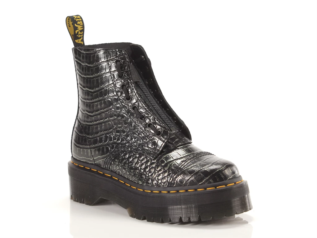 Dr Martens Sinclair Gunmetal Croc Embross donna  27318029