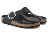 Birkenstock Gizeh Big Buckle Leoi Black Hex femme 1023334