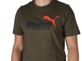 Puma Ess+ 2 Col Logo Tee Dark Olive homme 586759 76