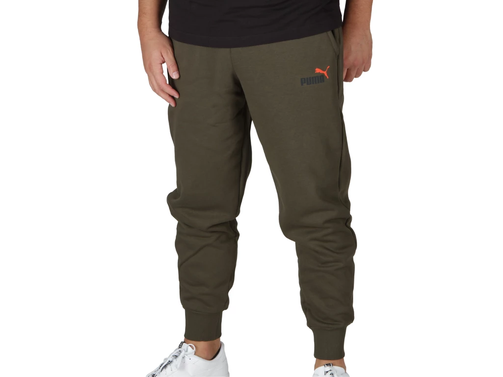 Puma Ess+ 2 Col Logo Pant Dark Olive uomo  586767 76