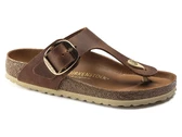 Birkenstock Gizeh Big Buckle Leoi Cognac Hex femme 1018745