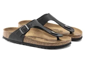 Birkenstock Gizeh Black Oiled Leather Regular woman 845251