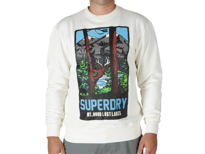 Superdry Traverl Postcard Graphic Crew Solitary Star White man M2014112A 2YW