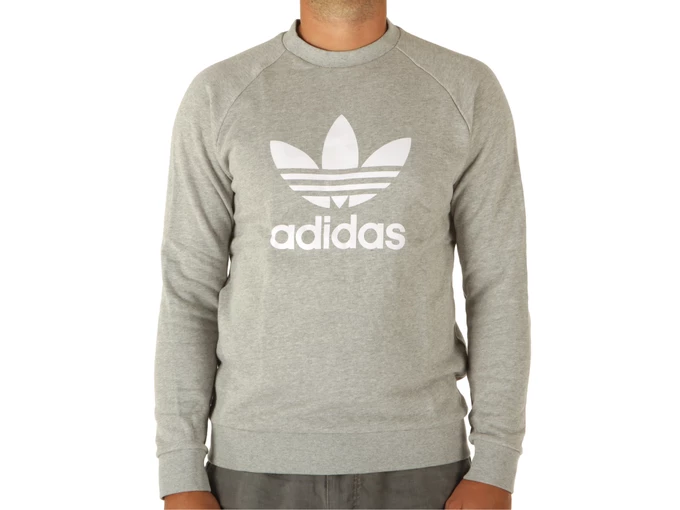 Adidas Trefoil Crew Medium Grey Heather hombre H06650 