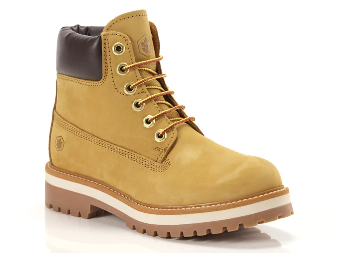 Lumberjack Ankle Boot High Sole Kristy Yellow Dark Brown mujer SW50501006