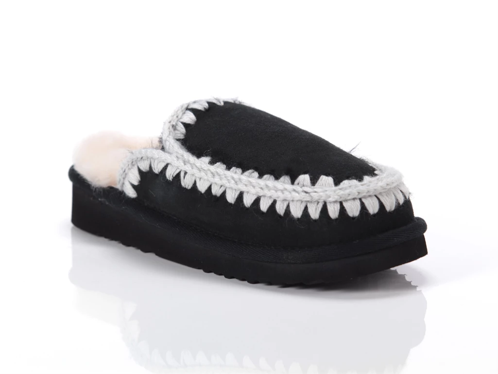 Mou SLIPPER PLAT donna  MU.FW101125A BKWHI