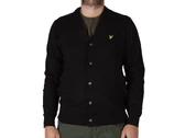 Lyle & Scott Cotton Merino V Neck Cardigan Jet Black homme KN2100V Z865