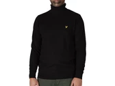 Lyle & Scott Cotton Merino Long Turtleneck Jumper Jet Black