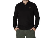 Lyle & Scott Cotton Merino Long Sleeve Knited Polo Jet Black hombre KN2113V