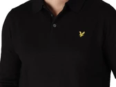 Lyle & Scott Cotton Merino Long Sleeve Knited Polo Jet Black homme KN2113V Z865