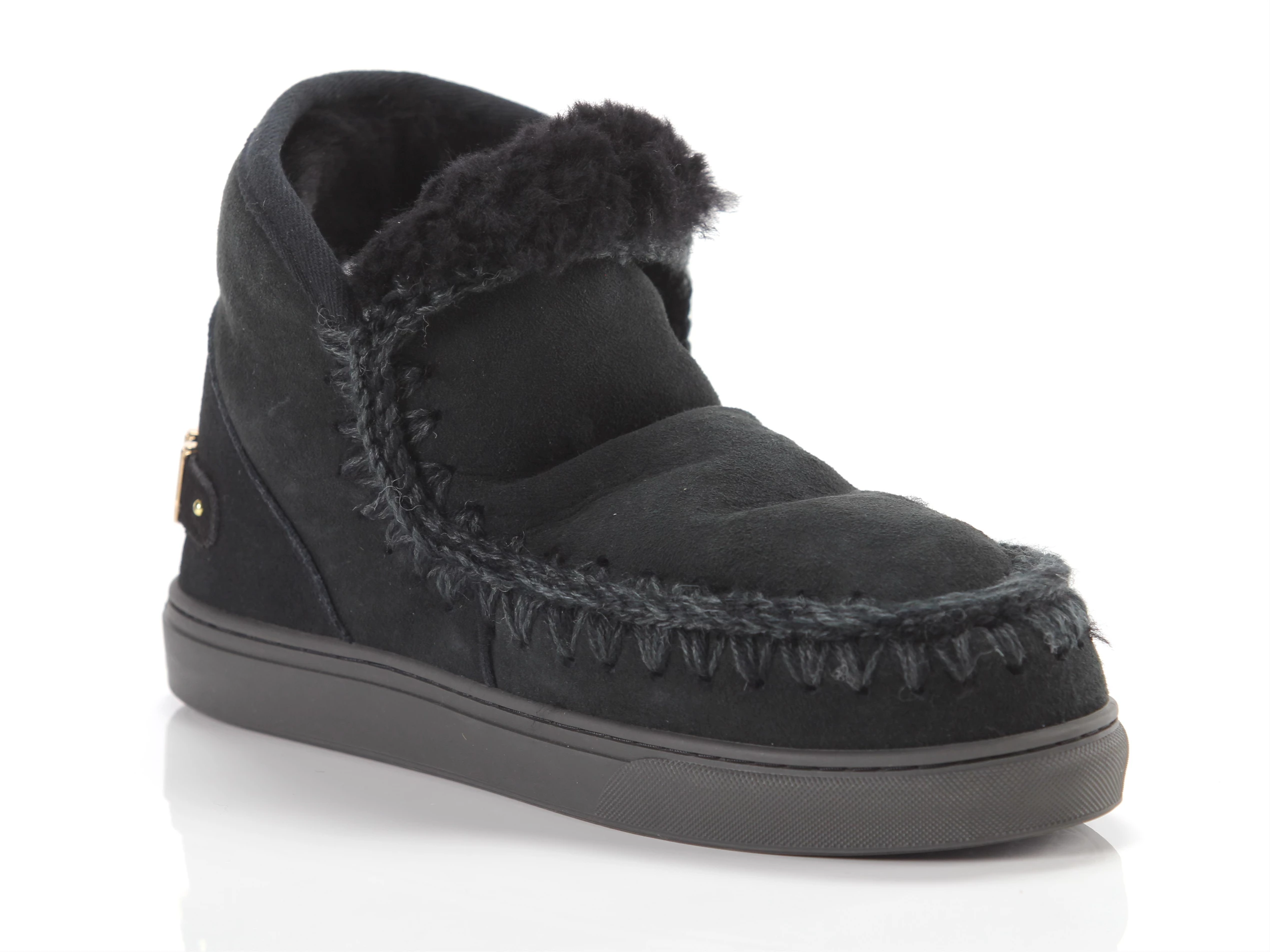 Mou Eskimo Sneaker Big Metallic Logo Black woman MU.FW111008A BKBK ...