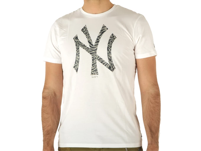 New Era Mlb Print Infill TeeNeyyan Whi uomo  12369838