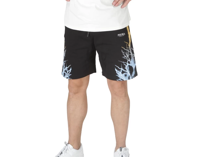 Phobia Archive Black Shorts Bicolor Lightnig man PH00552