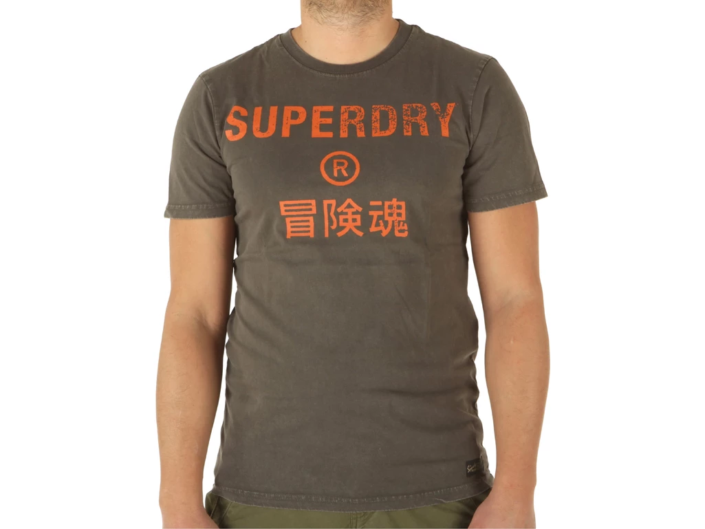 Superdry Vintage Corp Logo Tee Vintage Black uomo  M1011475A 06A