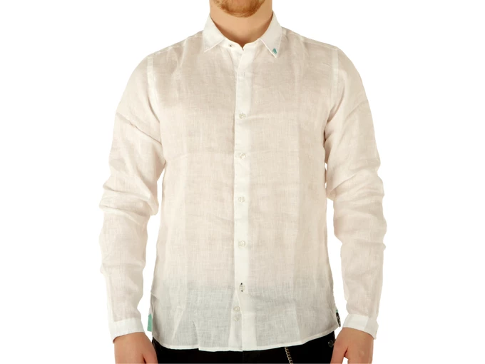 Berna Camicia Lino Bianco uomo  200001-2