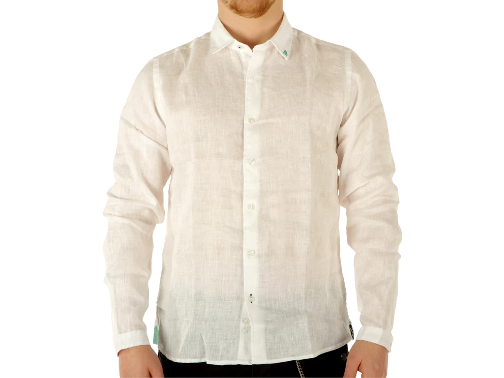 Berna Camicia Lino Bianco man 200001-2