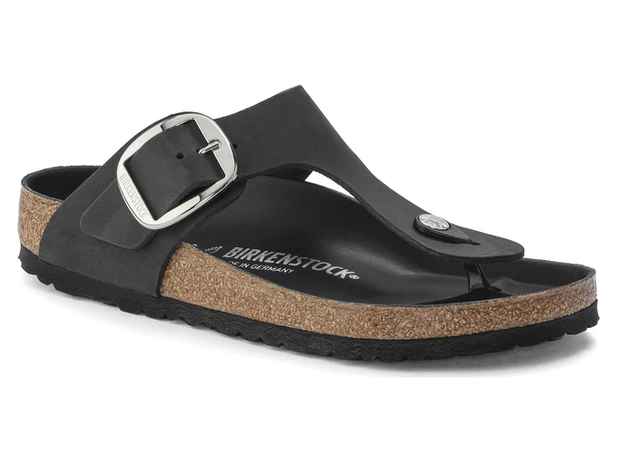 Birkenstock Gizeh Big Buckle Leoi Black Hex femme 1023334