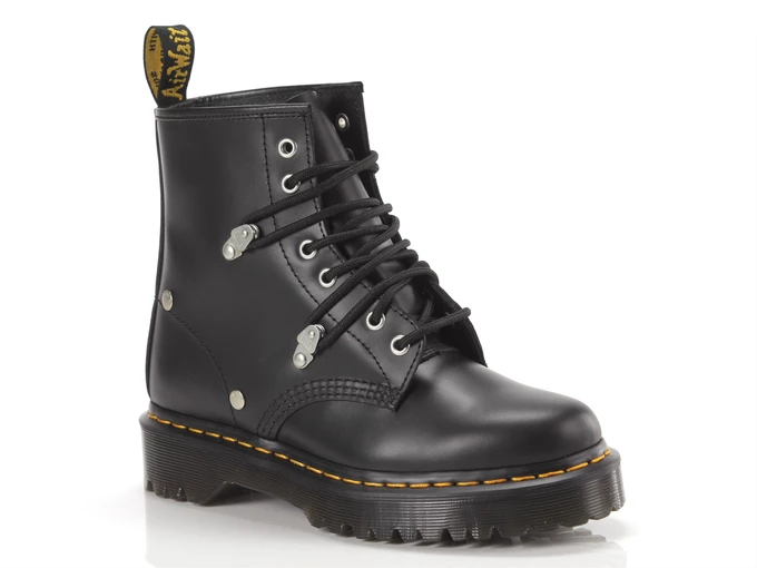 Dr Martens 1460 Bex Stud Black Fine Haircell donna  26959001