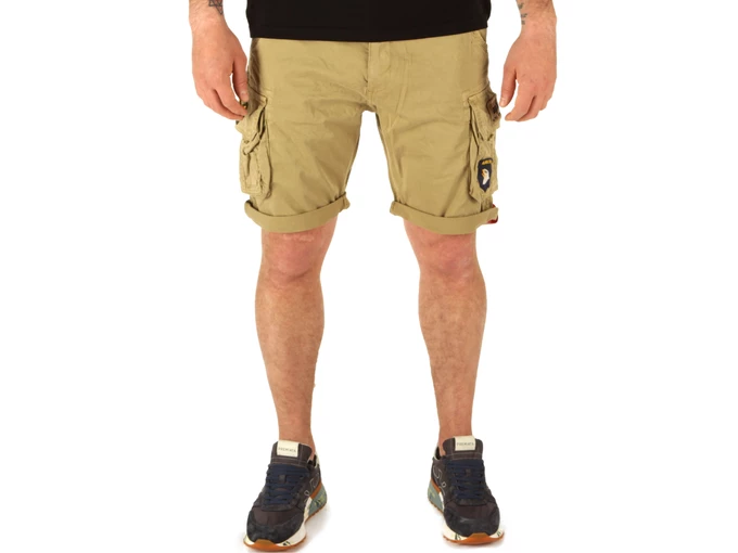 Alpha Industries Crew Short Patch Sand uomo  186209-14