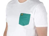 Lyle & Scott Contrast Pocket T-shirt White Court Green hombre TS831VOG X179 