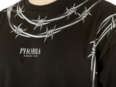 Phobia Archive T Shirt Black Barbed Wire man PH/B1BARBEDWIRE