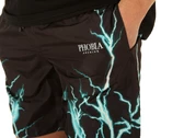 Phobia Archive Black Swimwear With Lightblue Lightning man PH/SWIMLB