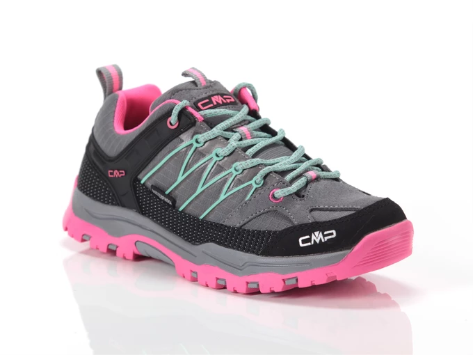 CMP Kids Rigel Low Trekking Wp Cemento Pink Fluo mujer/chicos 3Q54554 35YN 