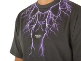 Phobia Archive Grey T-Shirt With Purple Lightning On Front man PH00013PU