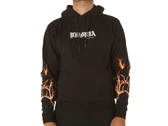 Phobia Archive Black Hoodie With Orange Lightning On Sleeves man PH00072OR