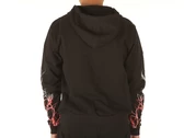 Phobia Archive Black Zip Hoodie With Red And Gret Light On Sleeves man