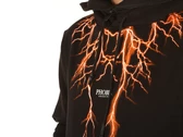 Phobia Archive Black Balaclava Hoodie With Orange Light On Sleeves man PH00015OR