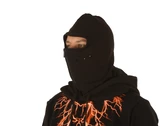 Phobia Archive Black Balaclava Hoodie With Orange Light On Sleeves man PH00015OR