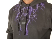 Phobia Archive Grey Hoodie With Purple Lightning man PH00020PU