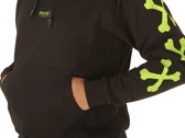 Phobia Archive Black Hoodie With Green Cross Bones man PH00080