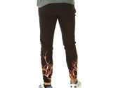 Phobia Archive Black Pants With Orange Lightning man PH00029OR