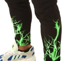 Phobia Archive Black Pants With Green Lightning man PH00030GR