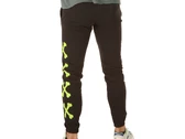 Phobia Archive Black Pants With Green Cross Bones man PH00073