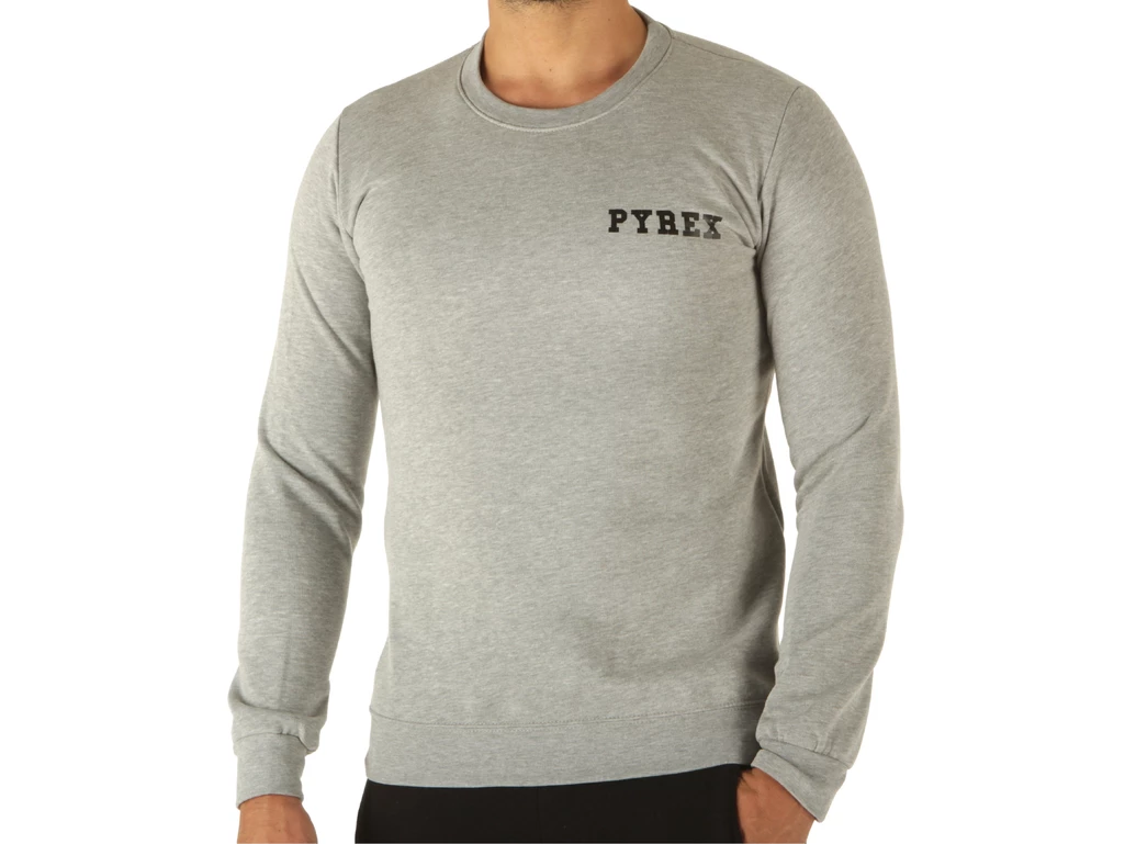 Pyrex Maglia Girocollo Uomo Felpa Grigio Chiaro Melange man 21IPB42784 GRI