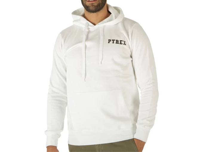 Pyrex Maglia Uomo Felpa Con Cappuccio Bianco uomo  21IPB42785