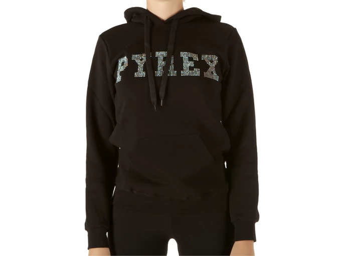 Pyrex Maglia Cappuccio Donna In Felpa Nero woman 21IPB42742 NER