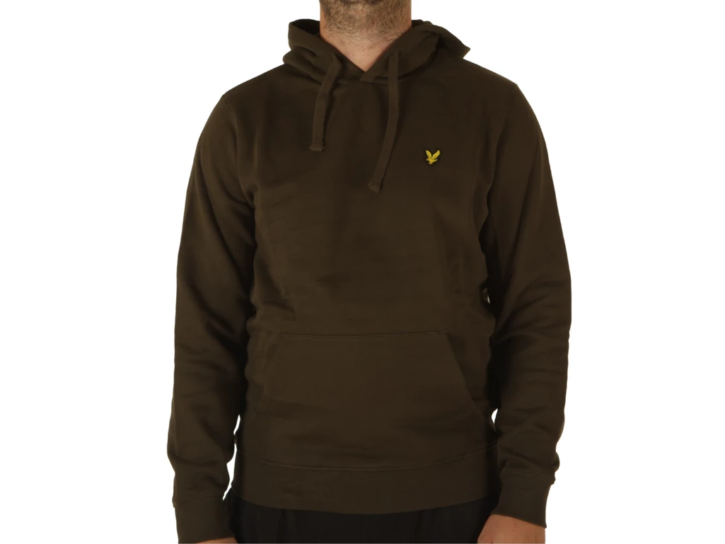 Lyle & Scott Brushed Back Hoodie Sweatshirt Olive homme ML1139V W485